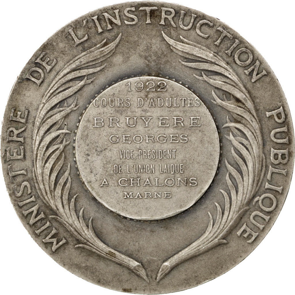 Ministère de l'Instruction Publique, Médaille