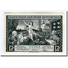 Banknote, Germany, Bitterfeld Stadt, 75 Pfennig, Machines, 1921, 1921-12-01