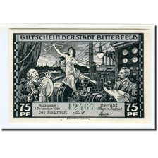Banconote, Germania, Bitterfeld Stadt, 75 Pfennig, train, 1921, 1921-12-01, SPL