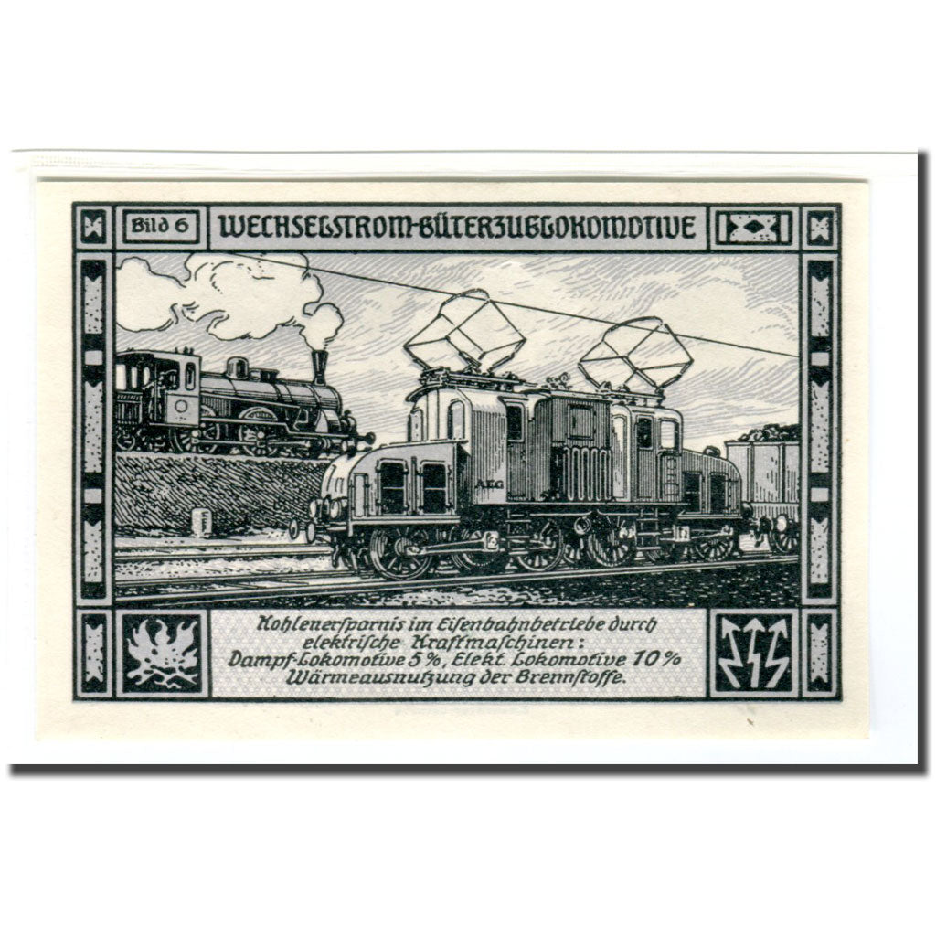 Banconote, Germania, Bitterfeld Stadt, 75 Pfennig, train, 1921, 1921-12-01, SPL