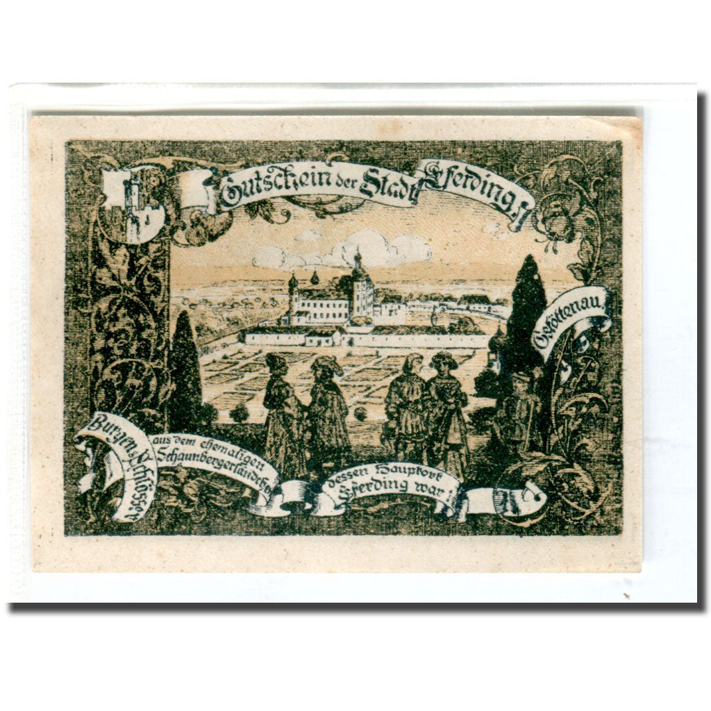 Banknote, Austria, Eferding, 50 Heller, paysage, 1920, 1920-05-15, UNC(63)