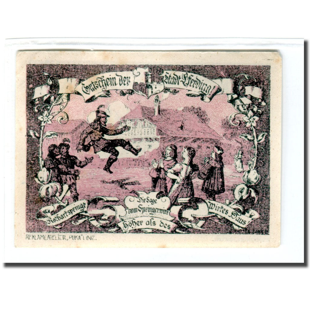 Banknote, Austria, Eferding, 75 Heller, personnage, 1920, 1920-05-15, UNC(63)