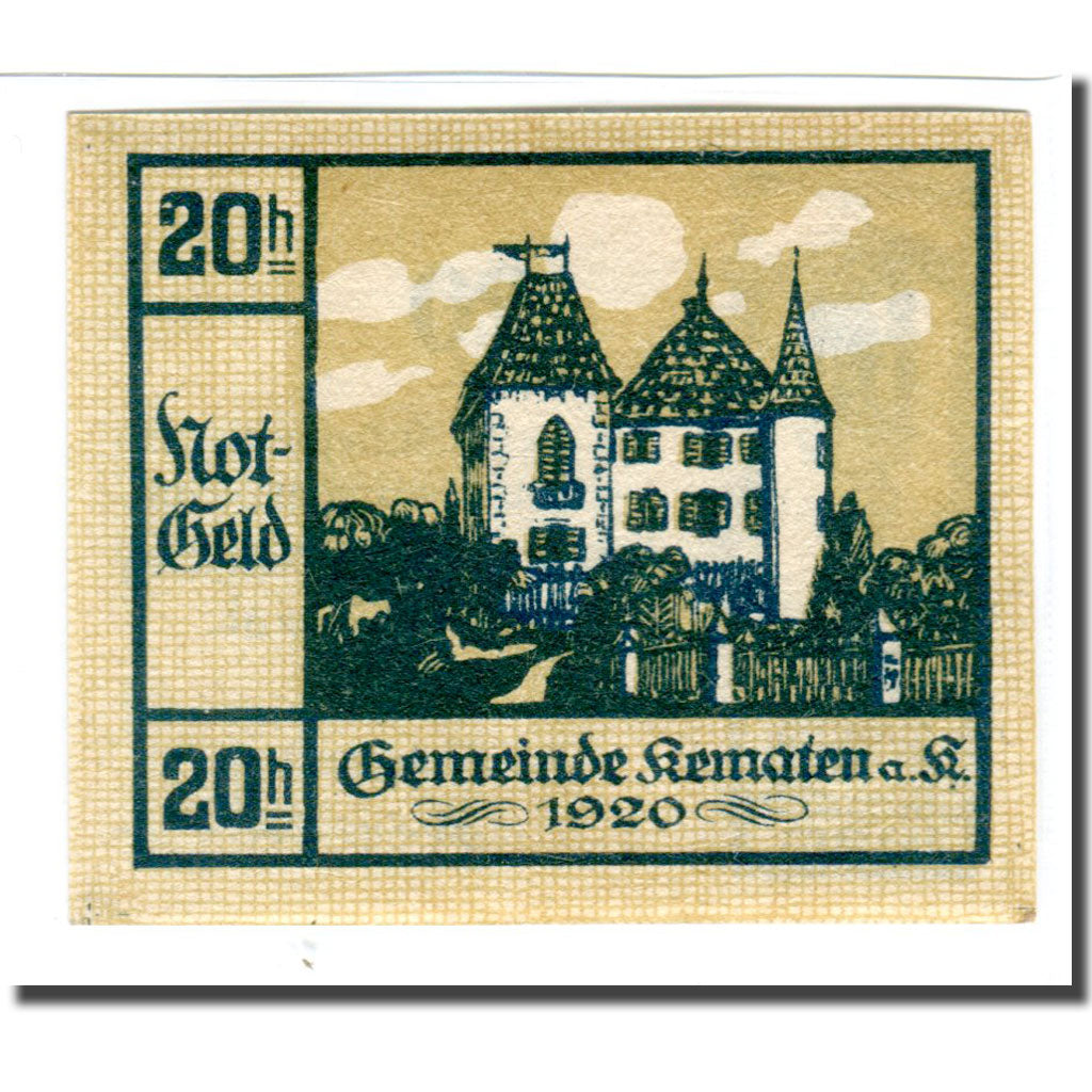 Geldschein, Österreich, Kematen an der Krems, 20 Heller, Monument, 1920, UNZ-