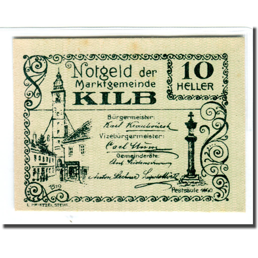 Banknote, Austria, Kilb, 10 Heller, Texte, 1920, UNC(63), Mehl:436Ia