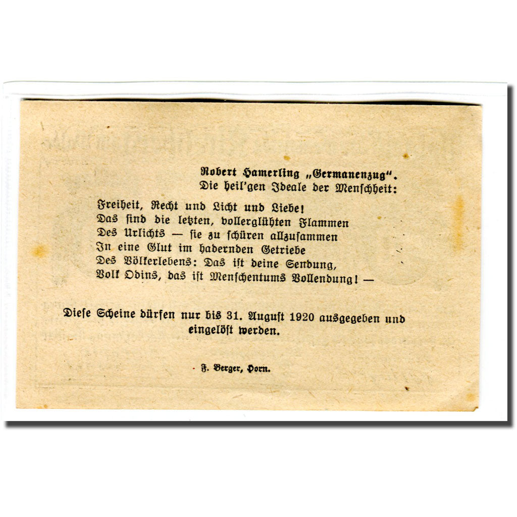 Biljet, Oostenrijk, Kirchberg, 50 Heller, Texte, 1920, SPL, Mehl:440a