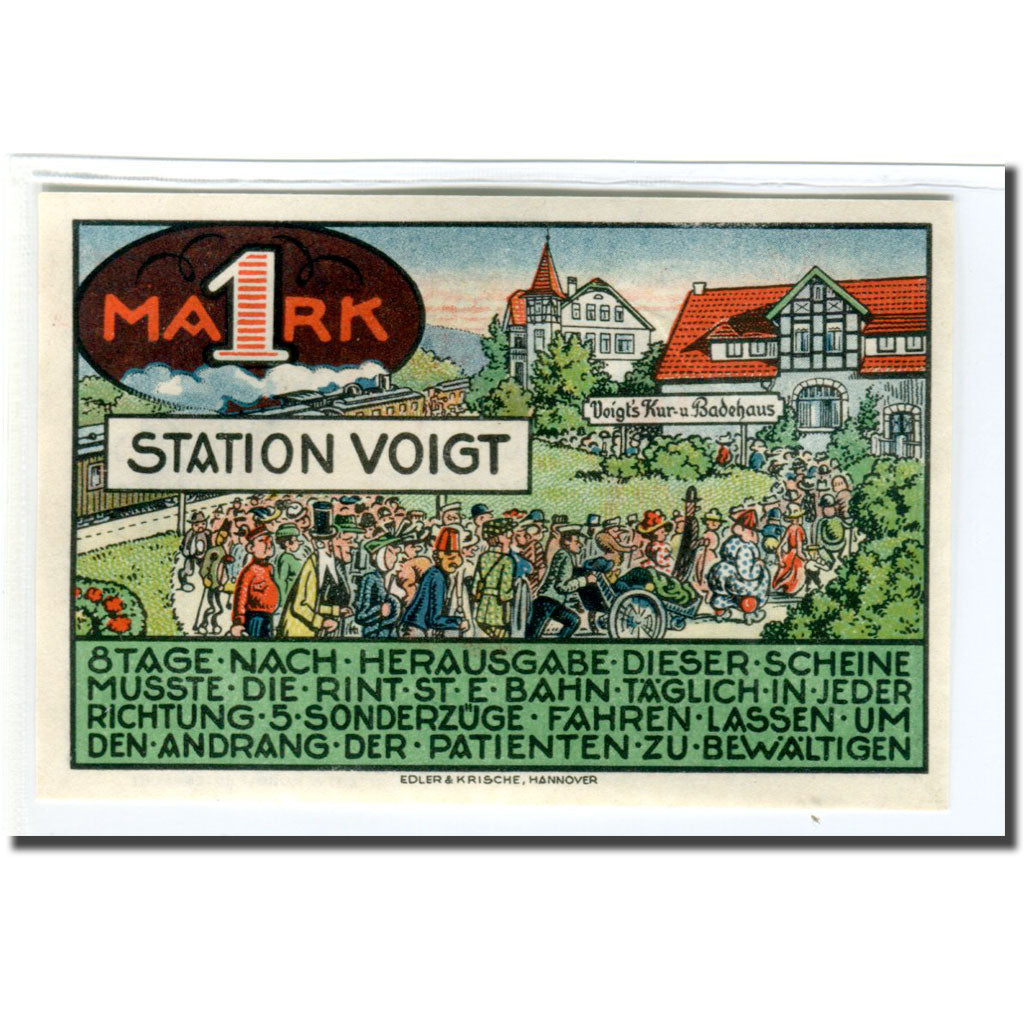 Banconote, Germania, Heessen Bei Eilsen, 1 Mark, personnage 2, 1921, 1921-01-01