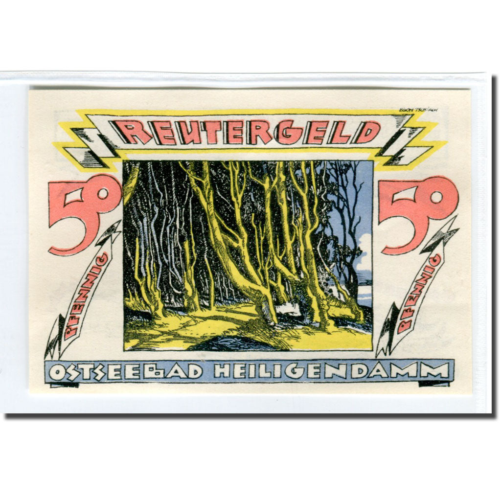 Banconote, Germania, Heiligendamm Badeverwaltung, 50 Pfennig, personnage, 1922