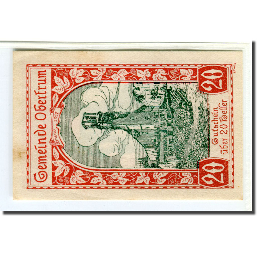 Banknote, Austria, Obertrum Sbg. Gemeinde, 20 Heller, personnage 1, 1920