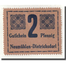 Nota, Alemanha, Neumühlen, 2 Pfennig, Grenouille 1, O.D, UNC(63), Mehl:953.1a