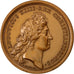 FRANCE, History, Louis XIV, Medal, MS(60-62), Mauger, Bronze, 40, 35.00