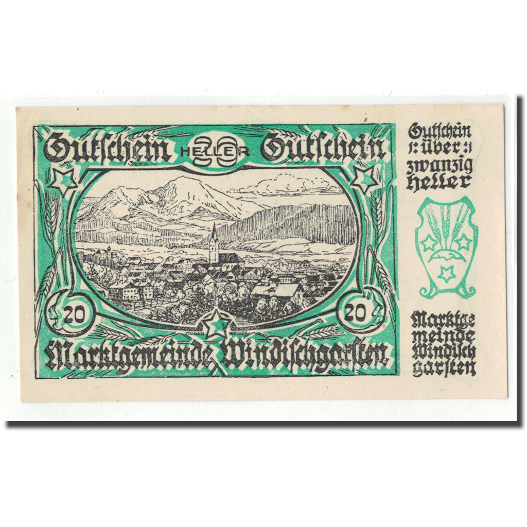 Banknote, Austria, Windischgarsten, 20 Heller, Texte, 1920, 1920-06-09, UNC(63)