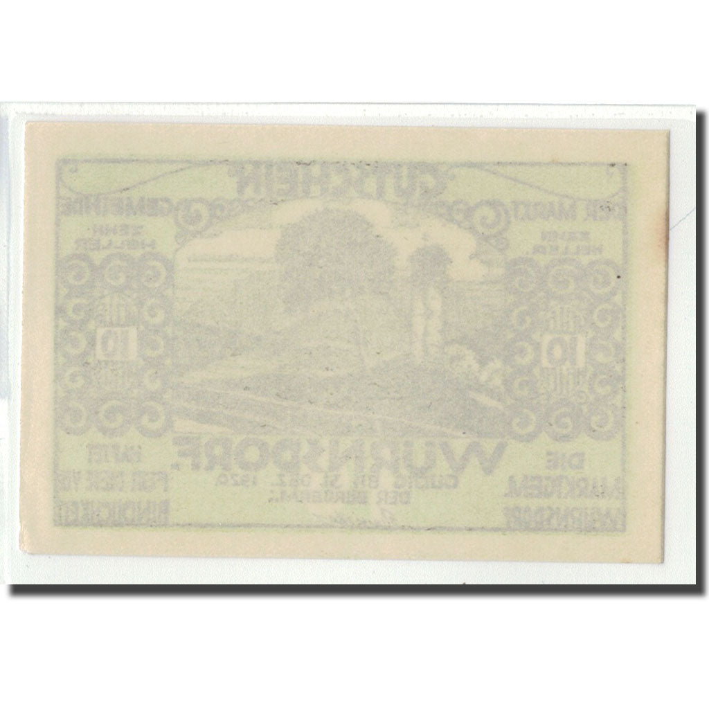 Billete, Austria, Würnsdorf, 10 Heller, N.D, 1920, SC, Mehl:1257IIa