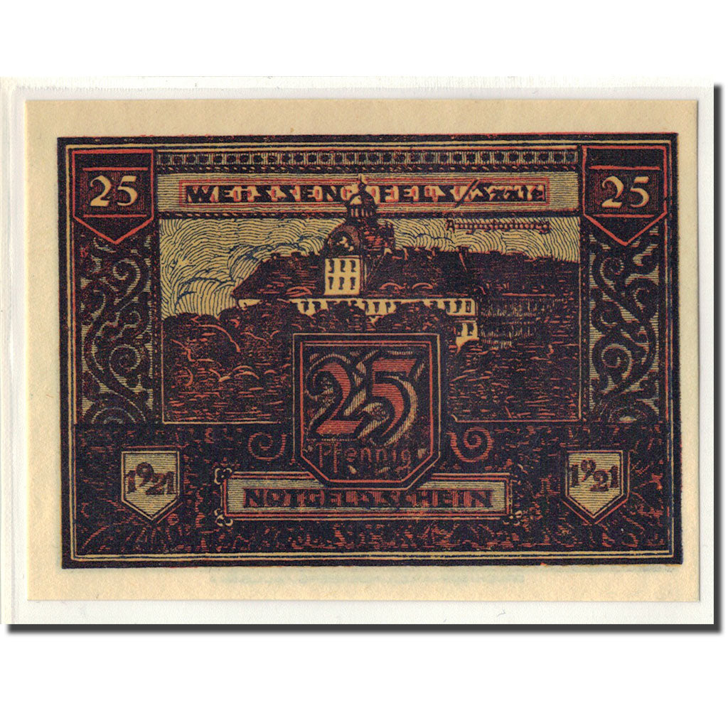 Banknote, Germany, Weissenfels, 25 Pfennig, paysage, 1921, UNC(63), Mehl:1403.1a