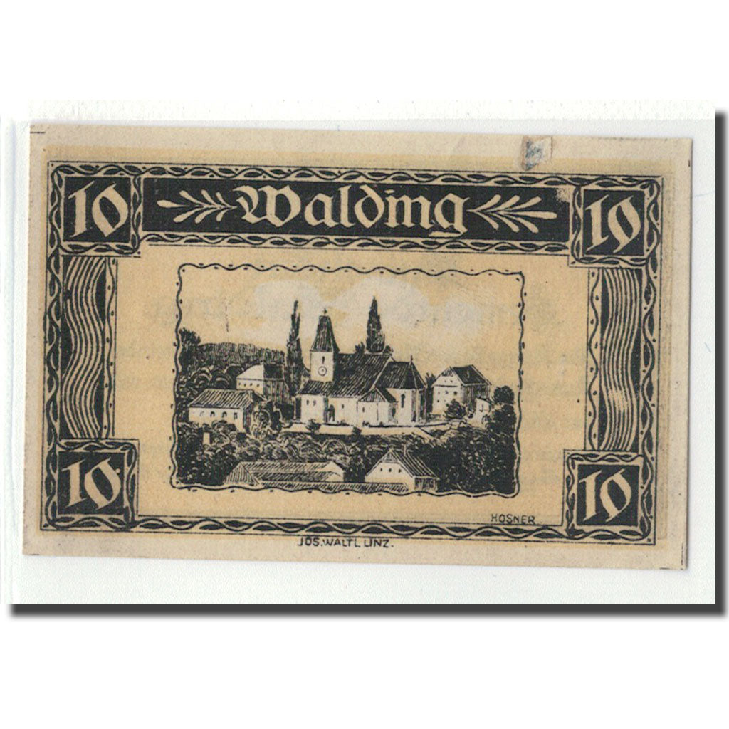 Nota, Áustria, Walding, 10 Heller, paysage, 1920, 1920-04-18, UNC(63)