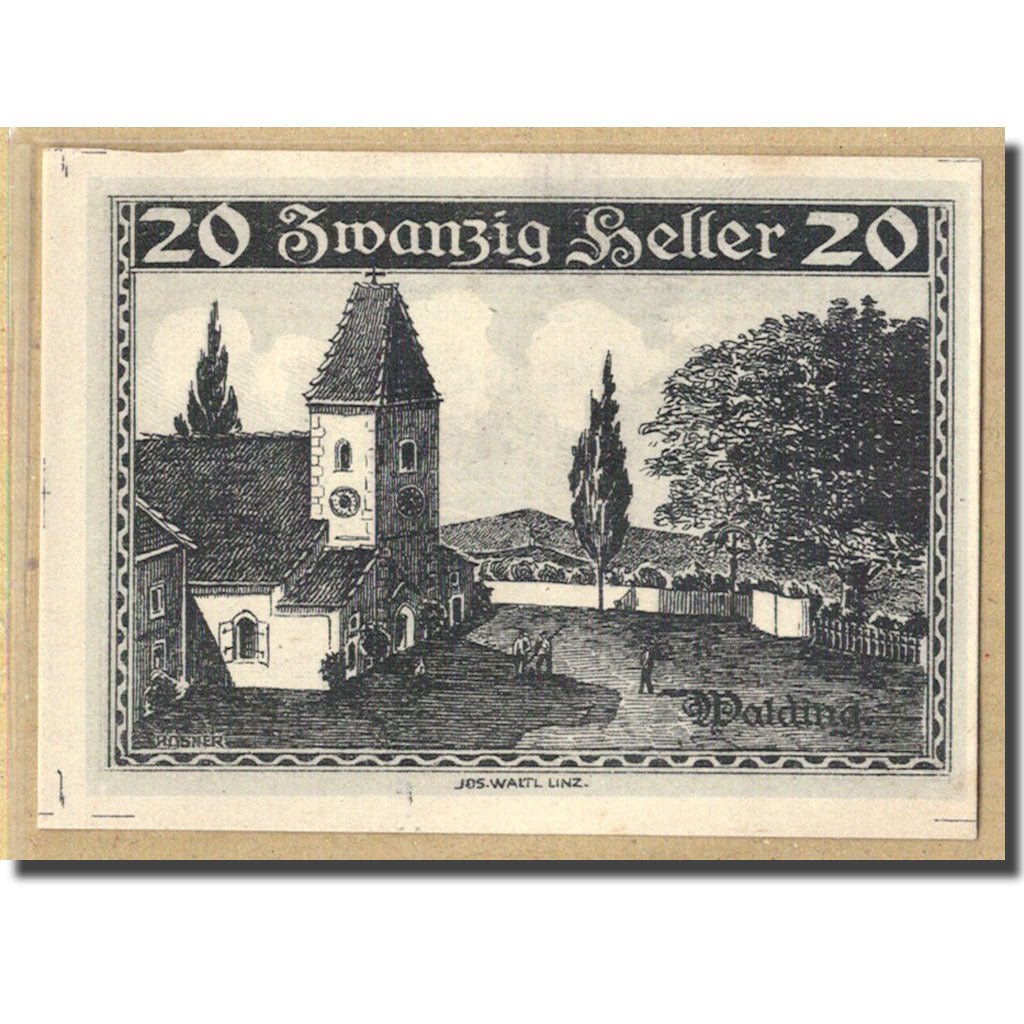 Banknote, Austria, Walding, 20 Heller, paysage 1, 1920, 1920-04-18, UNC(63)