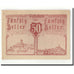 Banconote, Austria, Wartberg, 50 Heller, texte 1, 1920, 1920-04-24, SPL