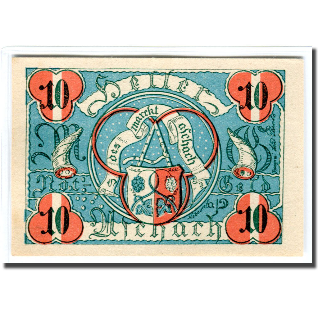 Banknote, Austria, Aschach an der Donau, 10 Heller, Blason, UNC(63)