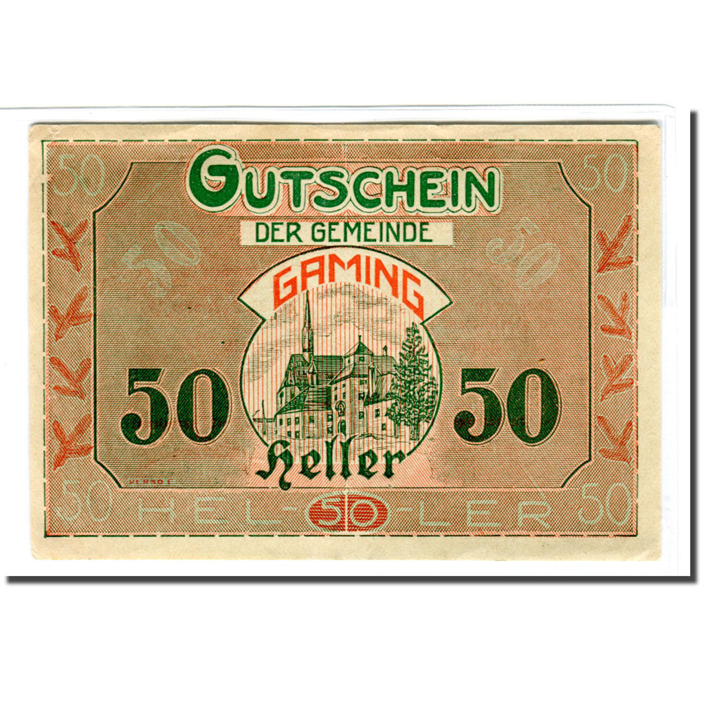 Banknote, Austria, Gaming, 50 Heller, Texte 2, 1920, UNC(63), Mehl:220b