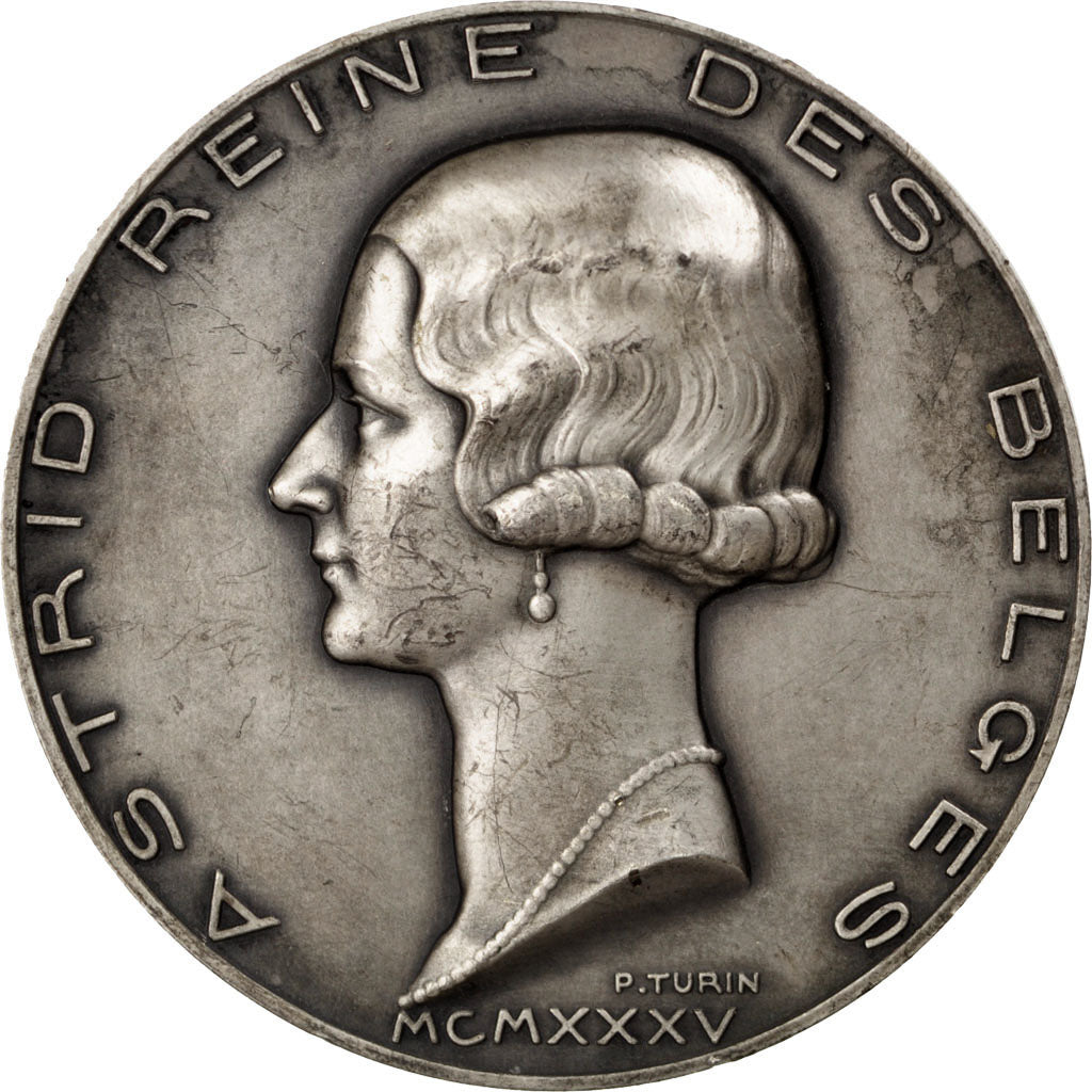 Belgique, Medal, Politics, Society, War, Turin, TTB+, Argent