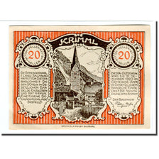 Nota, Áustria, Krimml Sbg. Gemeinde, 20 Heller, paysage 1, 1920, UNC(63)