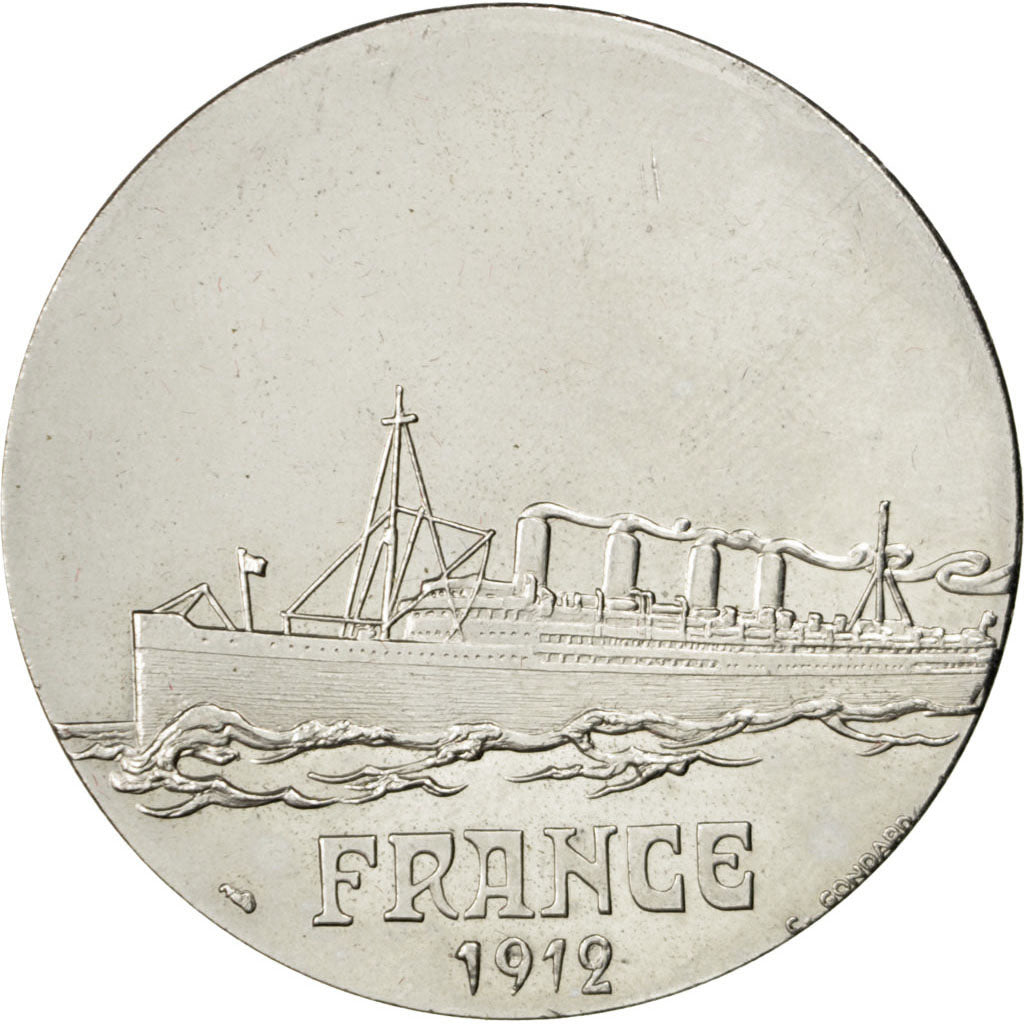 FRANCE, Shipping, French Fifth Republic, Medal, AU(55-58), Nickel, 41, 30.80
