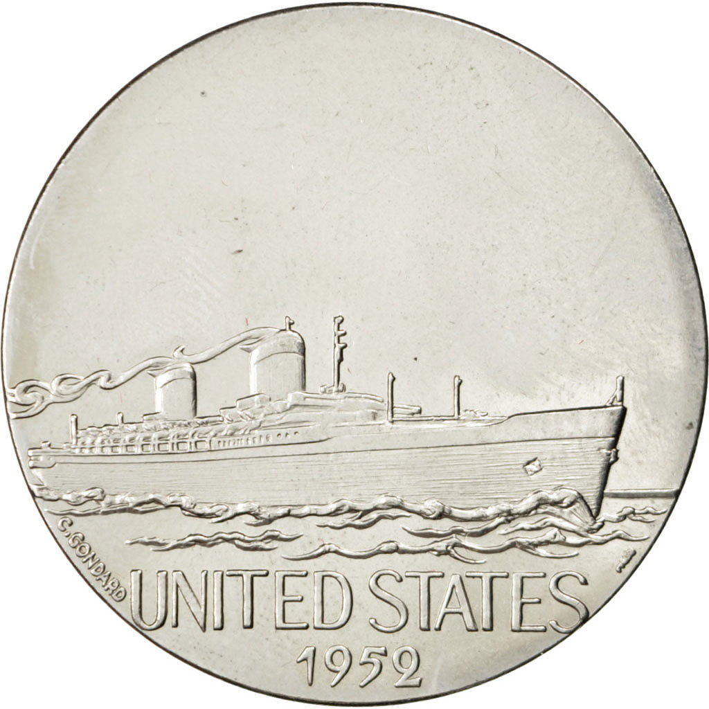 FRANCE, Shipping, French Fifth Republic, Medal, AU(55-58), Nickel, 41, 30.60