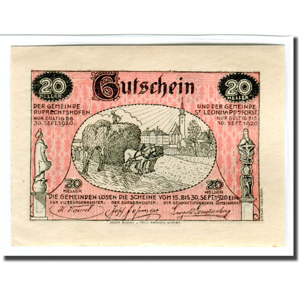 Biljet, Oostenrijk, St. Leonhard am Forst und Ruprechtshofen N.Ö. Gemeinden, 20