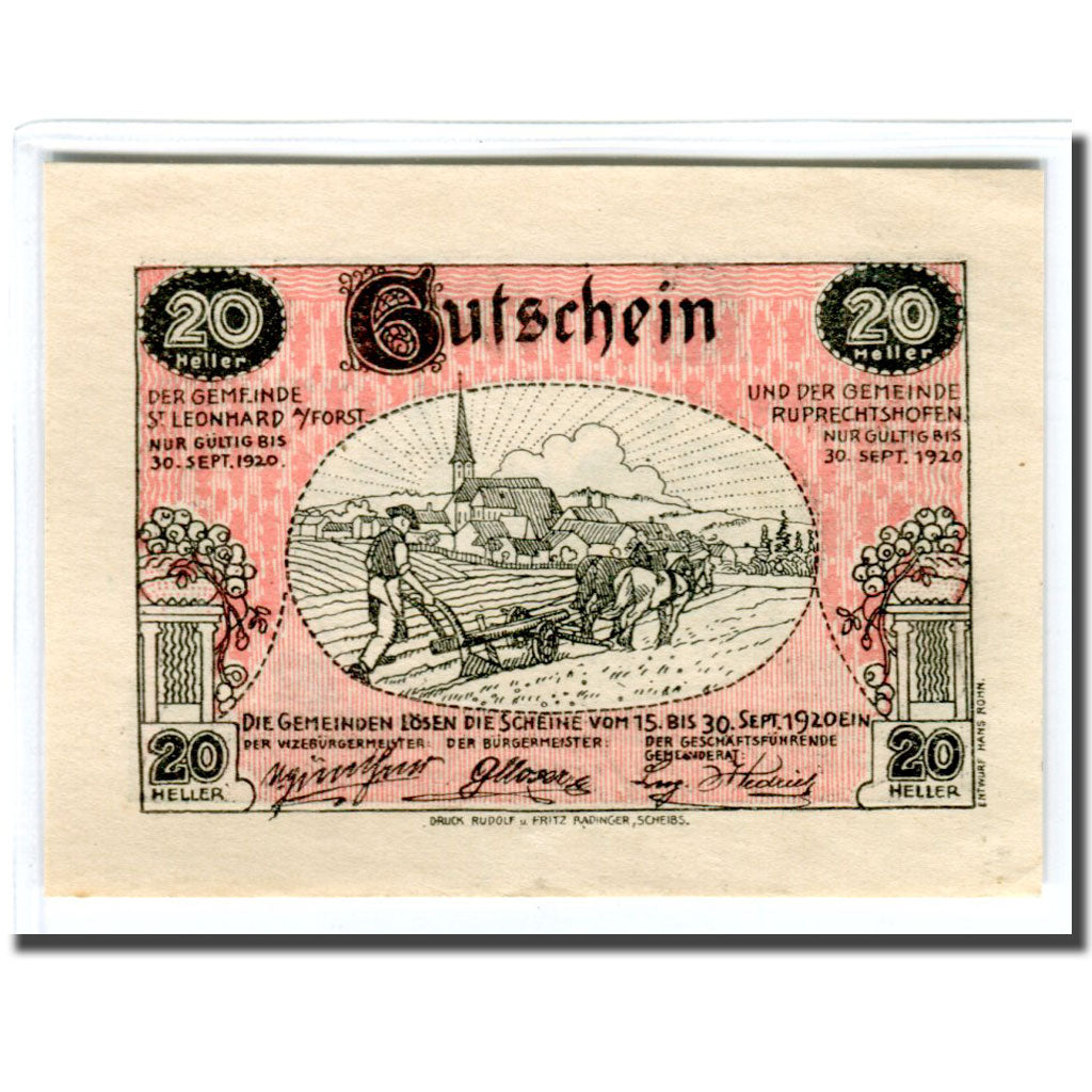 Biljet, Oostenrijk, St. Leonhard am Forst und Ruprechtshofen N.Ö. Gemeinden, 20
