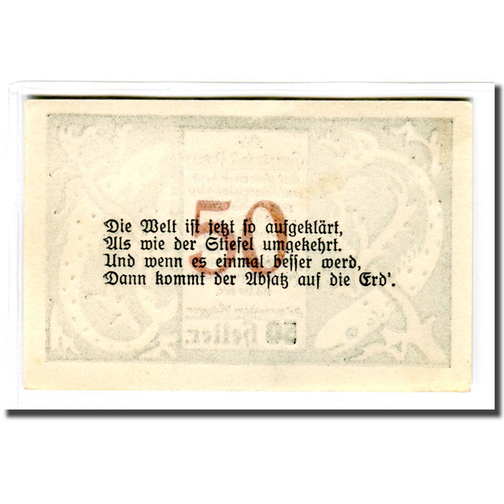 Nota, Áustria, St. Roman O.Ö. Gemeinde, 50 Heller, Texte 2, 1920, 1920-05-24