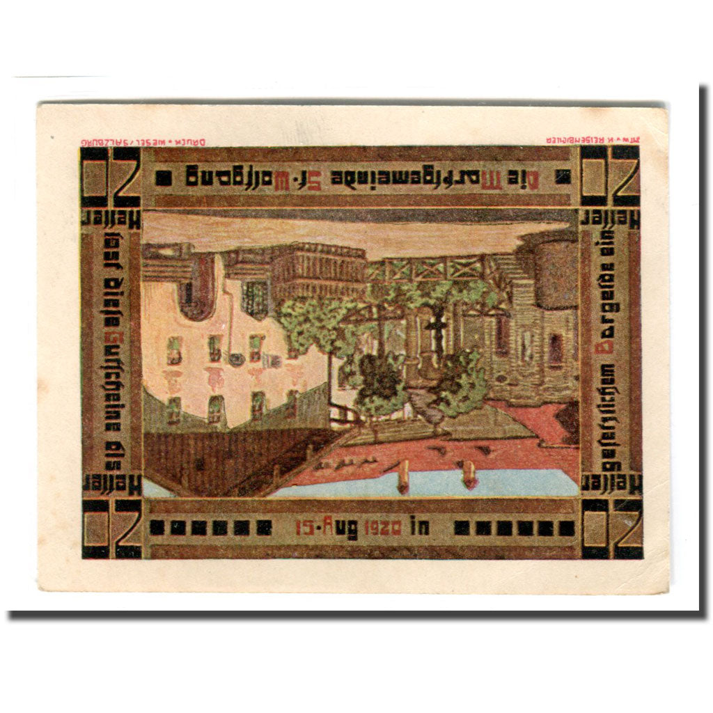 Billete, Austria, St. Wolfgang O.Ö. Marktgemeinde, 20 Heller, Maison, 1920, SC