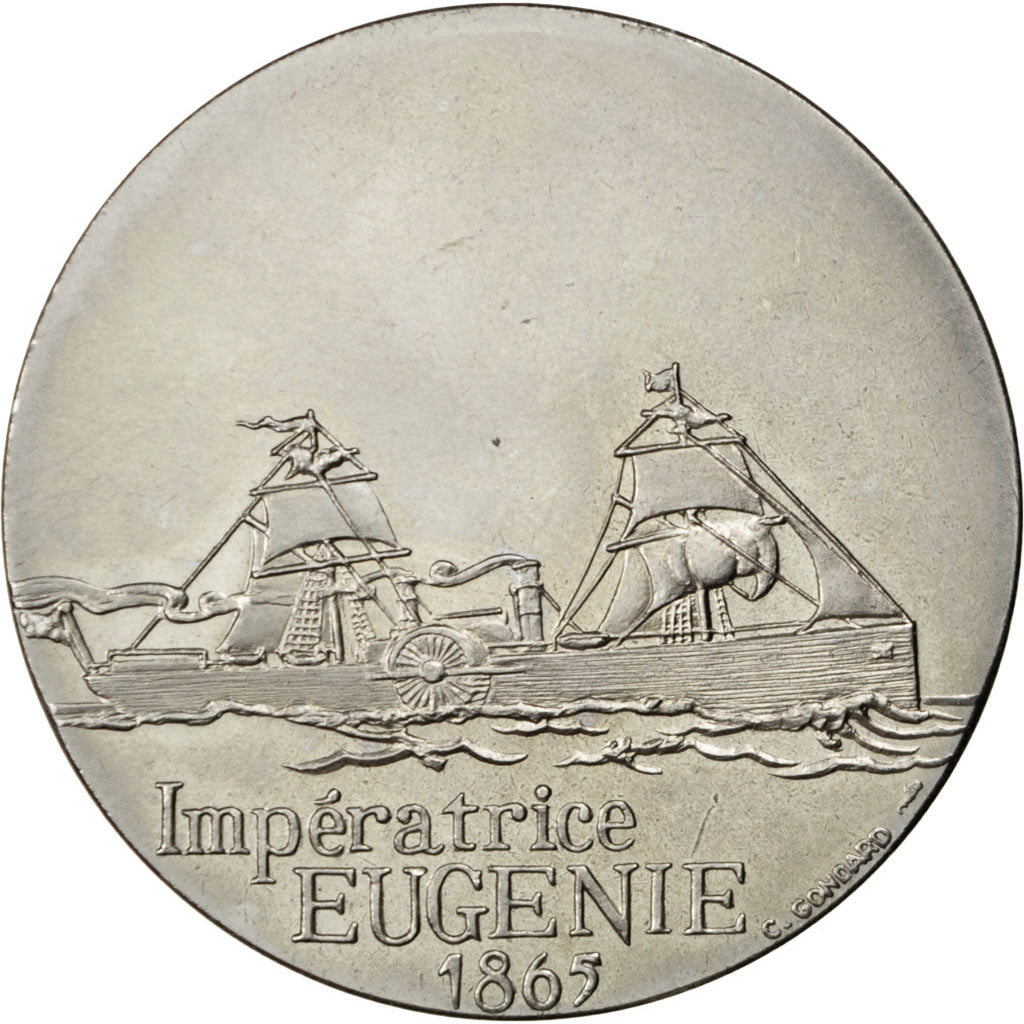 FRANCE, Shipping, French Fifth Republic, Medal, AU(55-58), Nickel, 41, 30.70