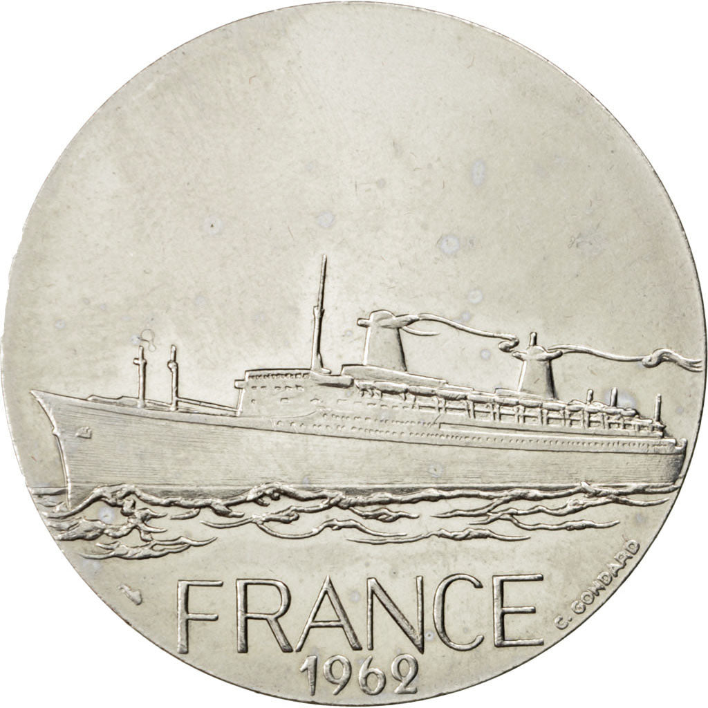FRANCE, Shipping, French Fifth Republic, Medal, AU(55-58), Nickel, 41, 30.40