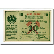 Banknote, Austria, Brixlegg, 10 Heller, paysage, 1920, UNC(63), Mehl:104c