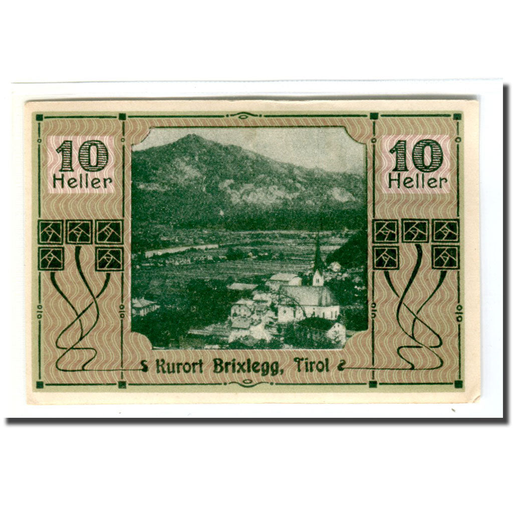 Banknote, Austria, Brixlegg, 10 Heller, paysage, 1920, UNC(63), Mehl:104c