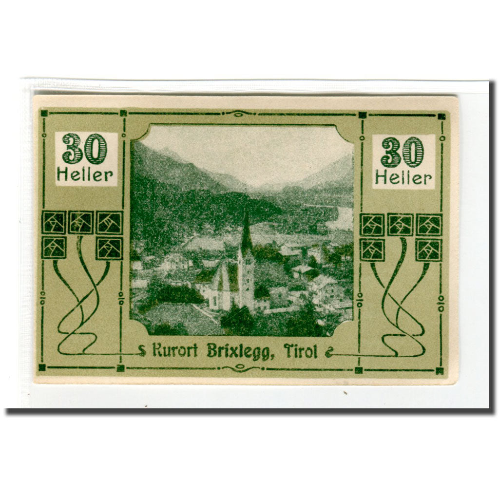 Banknote, Austria, Brixlegg, 30 Heller, paysage 2, 1920, UNC(63), Mehl:104c