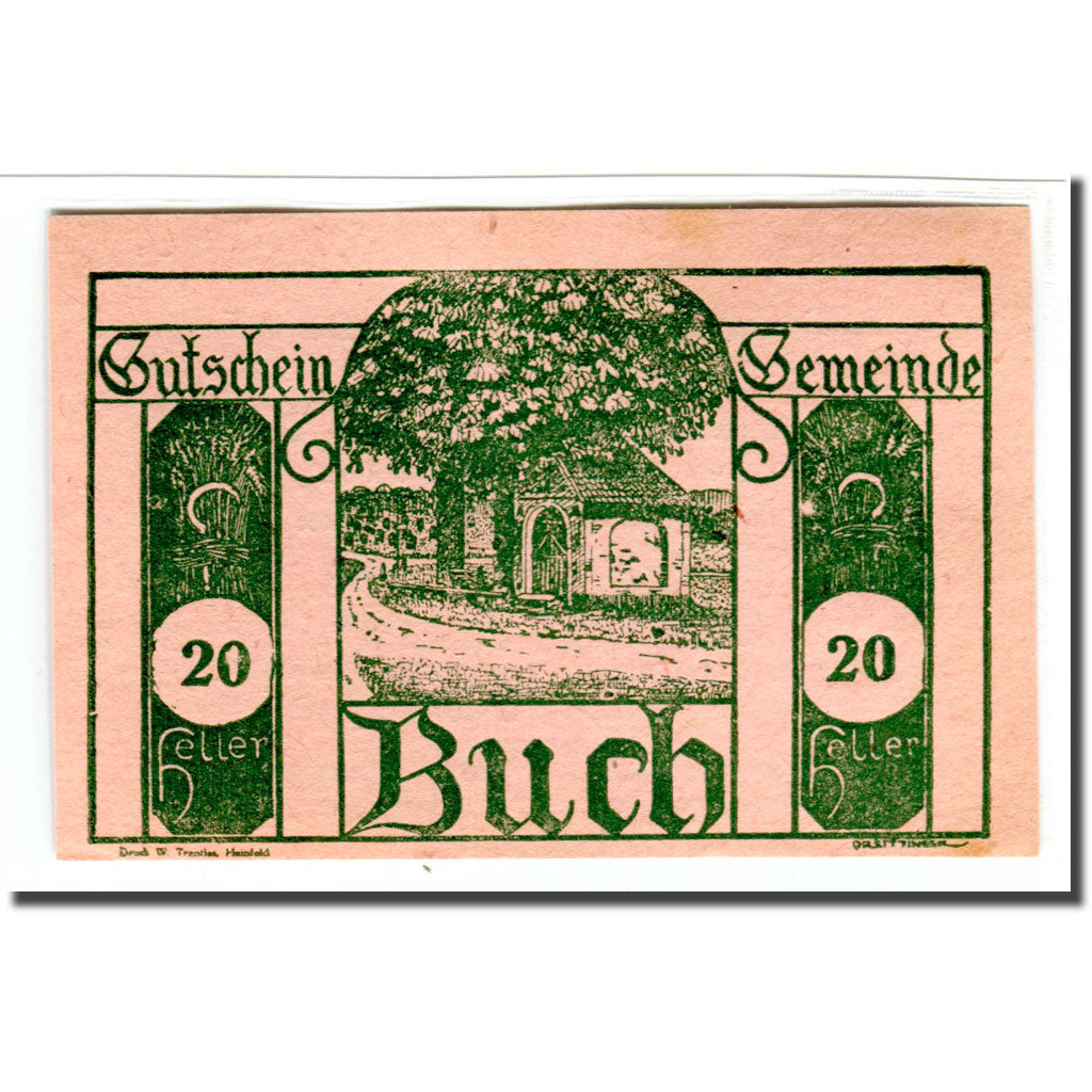 Billete, Austria, Buch, 20 Heller, Texte, 1920, SC, Mehl:113a