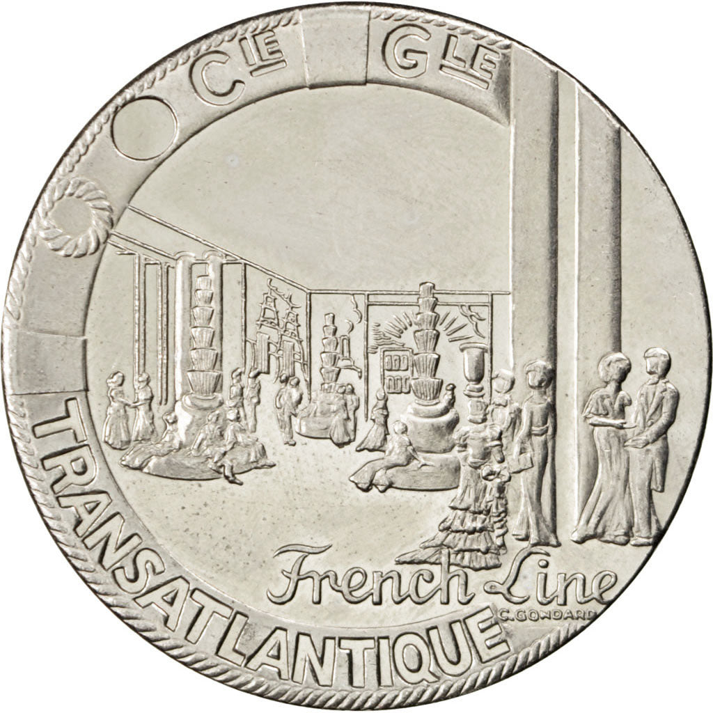 FRANCE, Shipping, French Fifth Republic, Medal, AU(55-58), Nickel, 41, 31.30