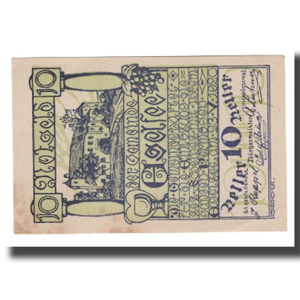 Geldschein, Österreich, Egelsee, 10 Heller, Texte, 1920, 1920-05-23, VZ
