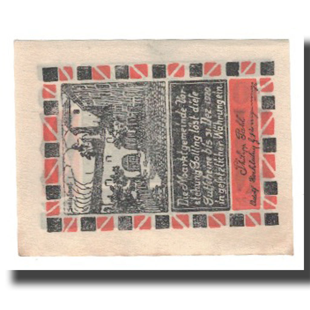 Banknote, Austria, Golling Sbg. Gemeinde, 60 Heller, batiment 2, 1920, UNC(63)