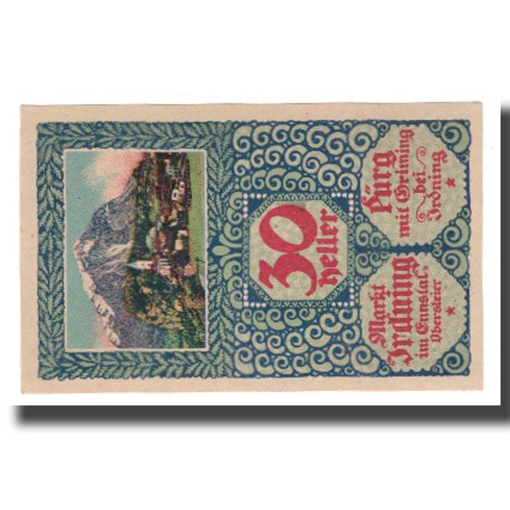Geldschein, Österreich, Irdning Stm. Prv. Fa. August Dangl Gemeinde, 30 Heller