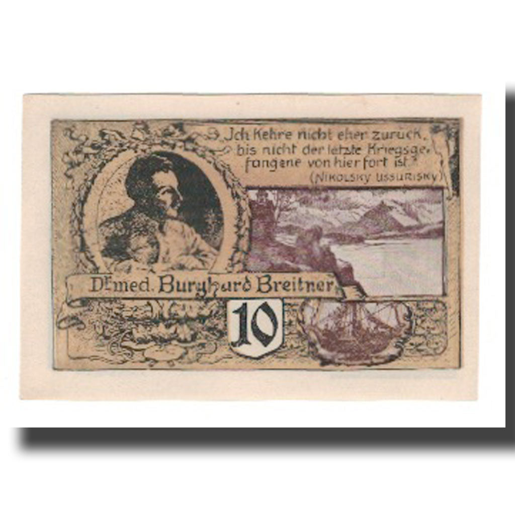 Banknote, Austria, Mattsee bei Salzburg Sbg. Gemeinde, 10 Heller, paysage, 1920