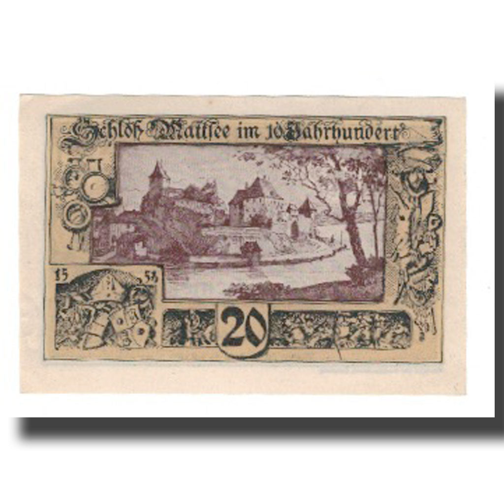 Billete, Austria, Mattsee bei Salzburg Sbg. Gemeinde, 20 Heller, paysage 1