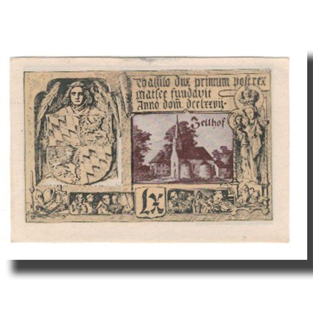 Banknote, Austria, Mattsee bei Salzburg Sbg. Gemeinde, 60 Heller, Eglise, 1920