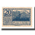 Geldschein, Österreich, Mondsee O.Ö. Marktgemeinde, 20 Heller, personnage 7