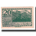 Banknote, Austria, Mondsee O.Ö. Marktgemeinde, 20 Heller, Personnage 19, 1920