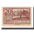 Banknote, Austria, Mondsee O.Ö. Marktgemeinde, 20 Heller, Personnage 19, 1920