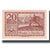 Banknote, Austria, Mondsee O.Ö. Marktgemeinde, 20 Heller, Personnage 20, 1920