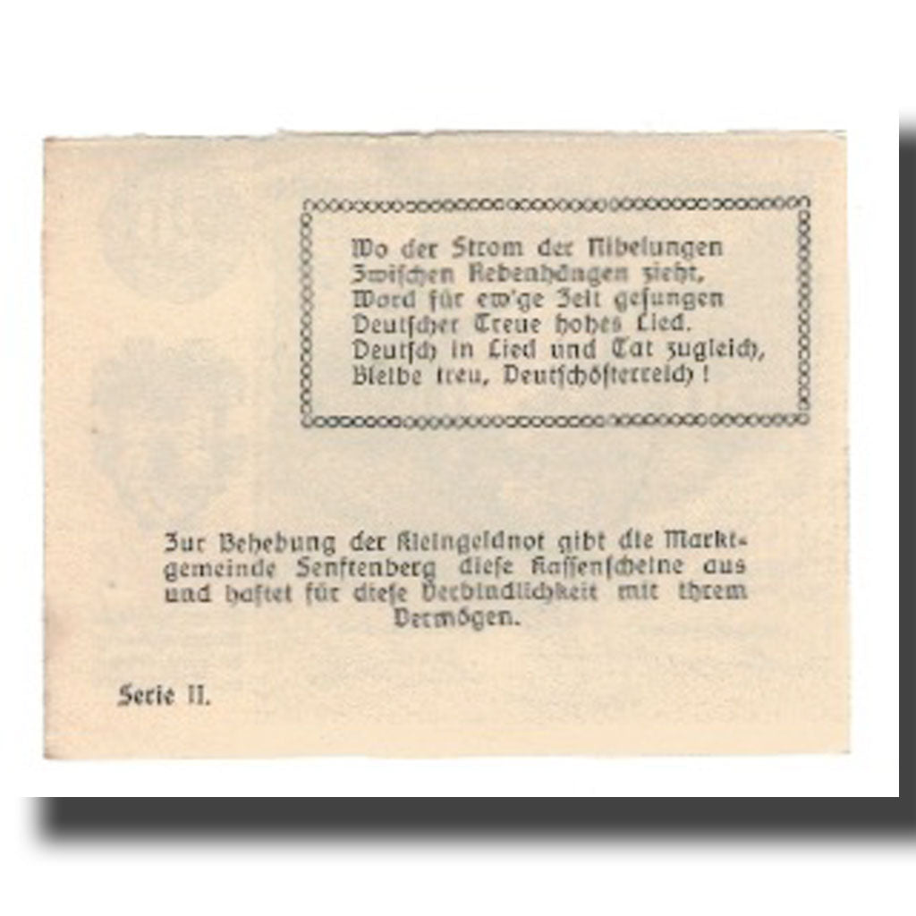 Billet, Autriche, Senftenberg, 20 Heller, Texte 4, 1920, 1920-05-15, SPL