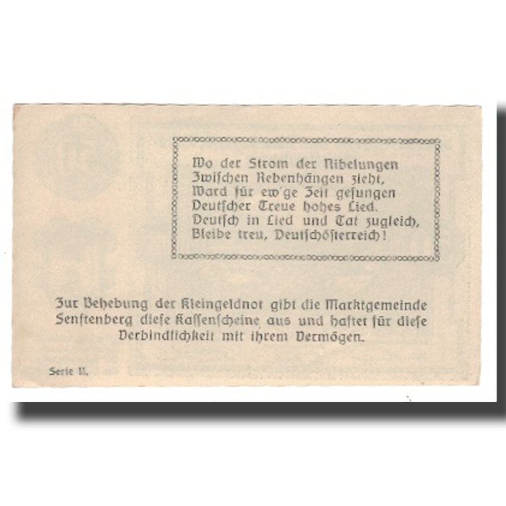 Banknote, Austria, Senftenberg, 50 Heller, Texte  5, 1920, 1920-05-15, UNC(63)