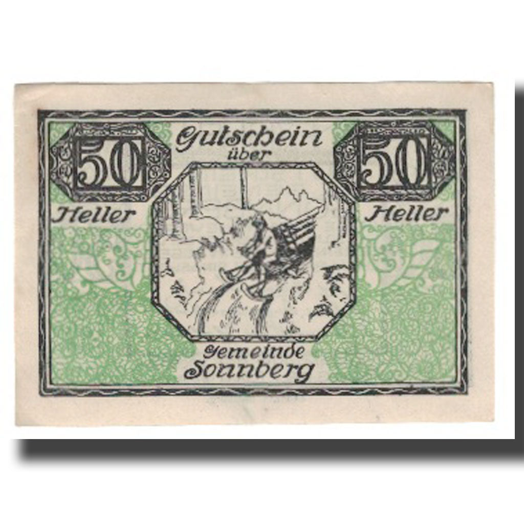 Banknote, Austria, Sonnberg O.Ö. Gemeinde, 50 Heller, personnage 2, 1920